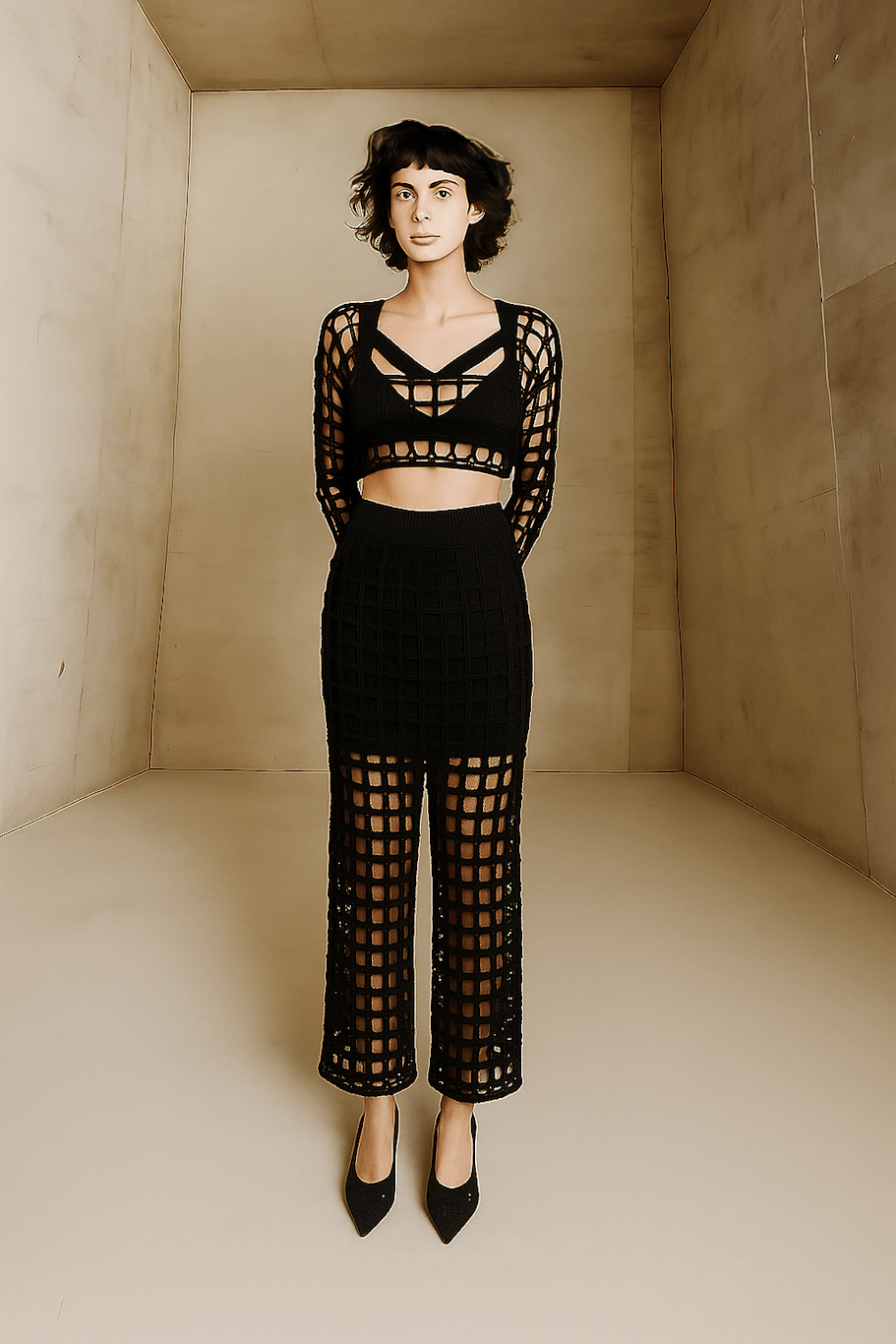 CROCHÊ ANIE - BLACK